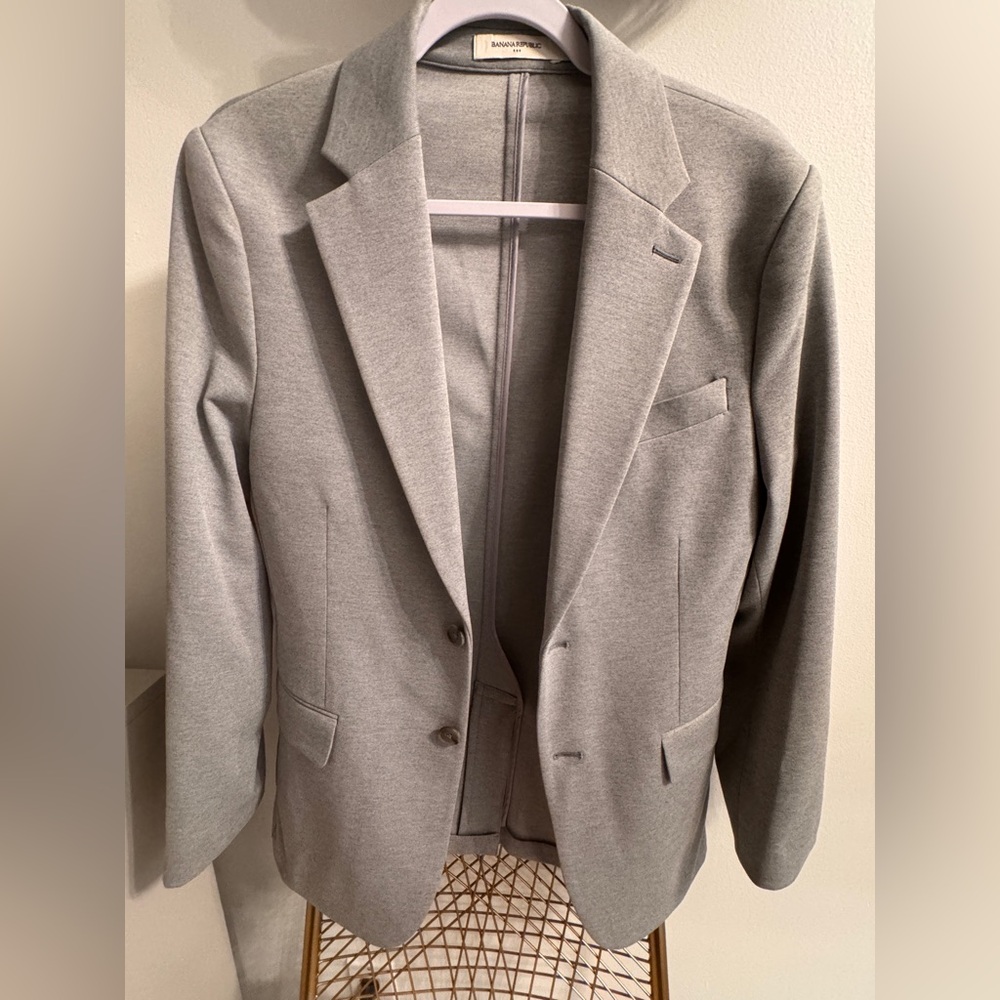 Banana Republic Light Gray knit suit